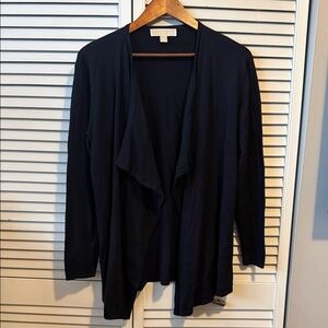 Michael Kors Black Open Drape Cardigan